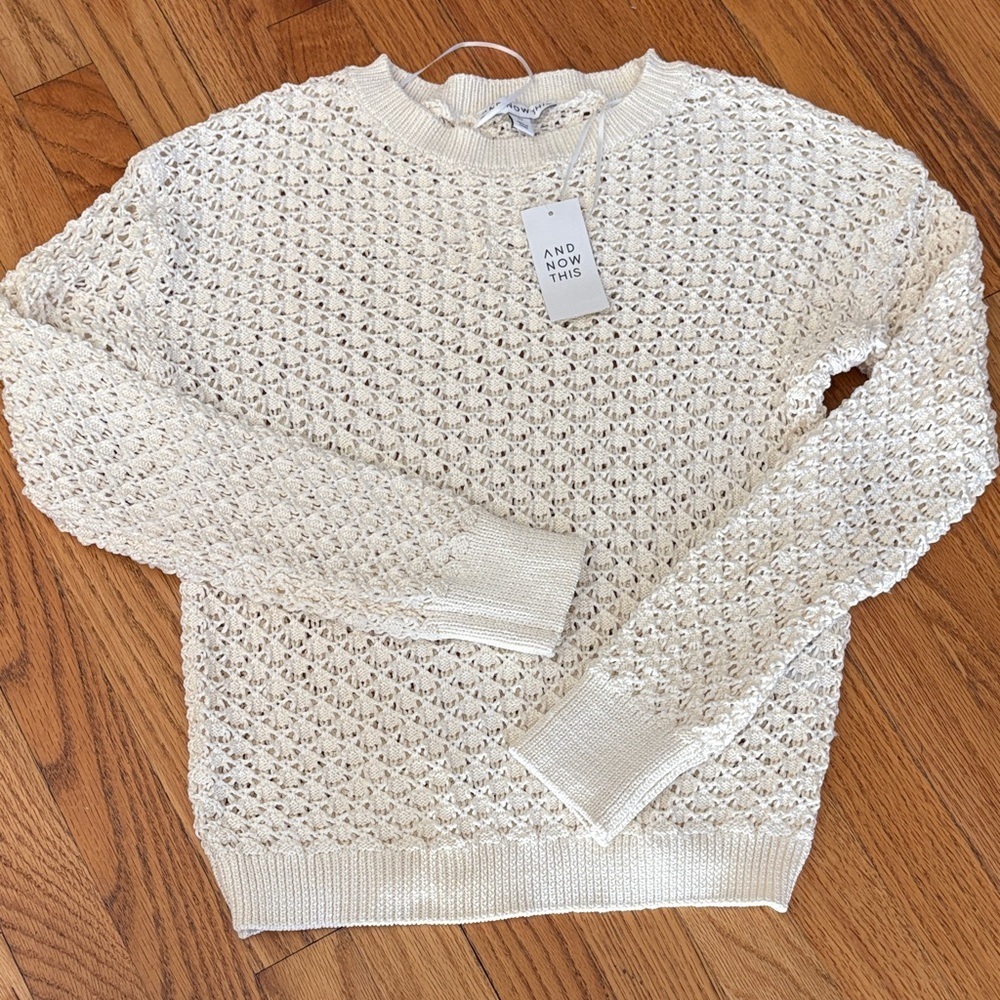 And Now This Women's Textured Cream Sweater